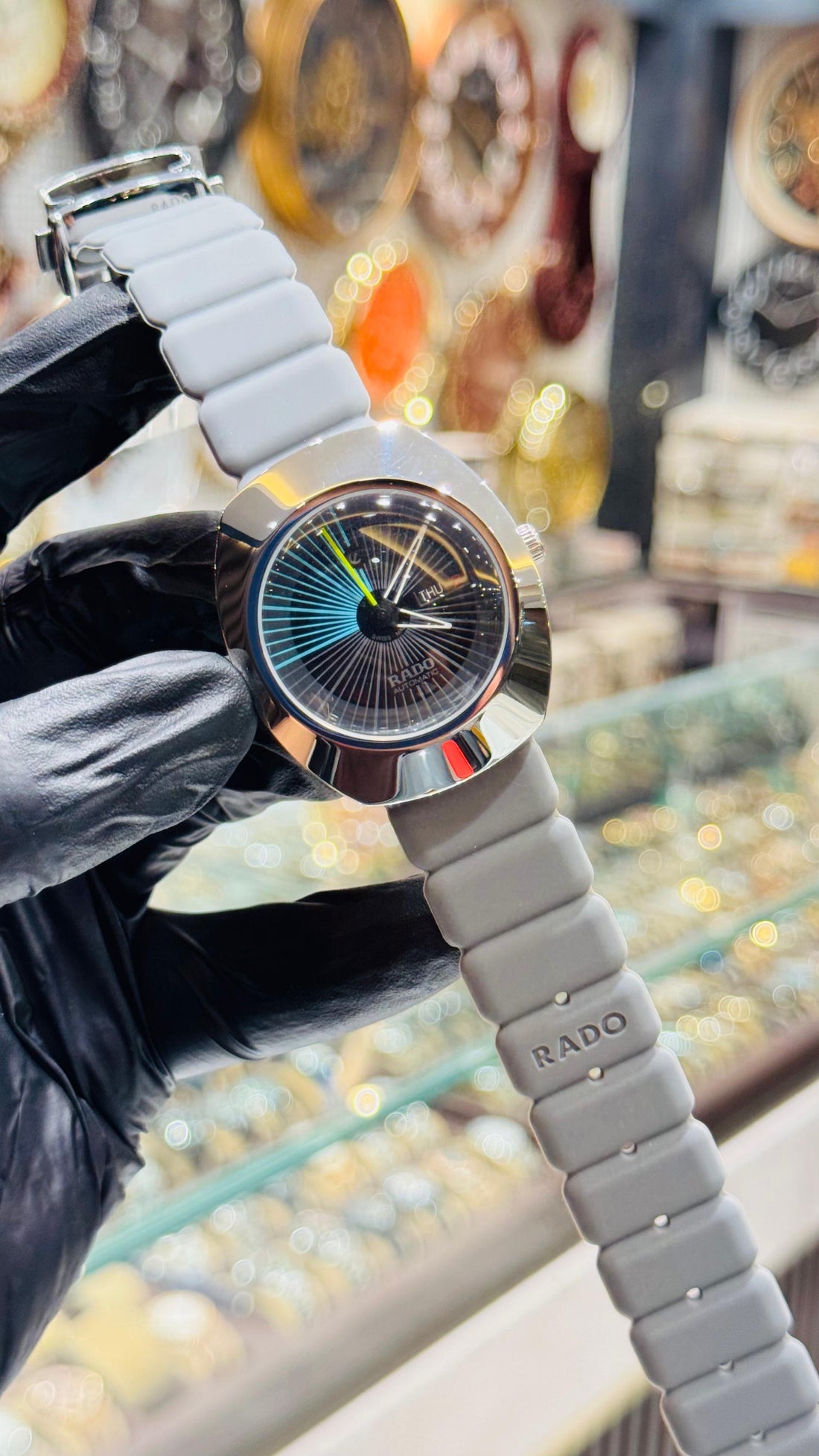 Rado Taj Chauhan Silicone Strap Master Grade Automatic Steel Case Sapphire Glass 1 Year Warranty