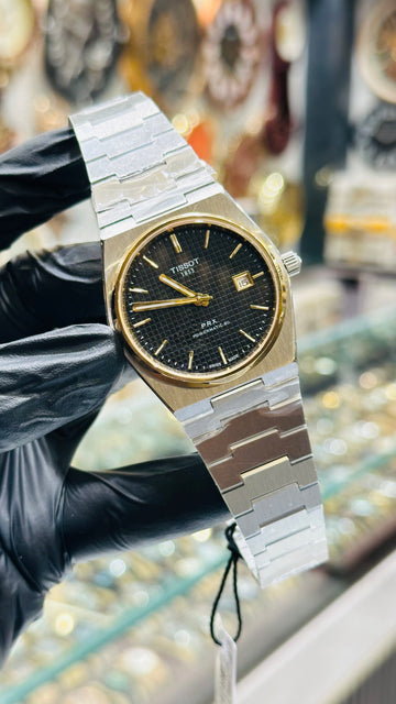 Tissot Prx Gold Silver Master Grade Automatic Sapphire Glass Stainless Steel 1 Year Warranty