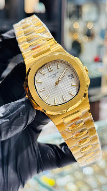 Patek Philippe Nautilus GoldenMaster Grade Automatic Sapphire Glass 1 Year Warranty