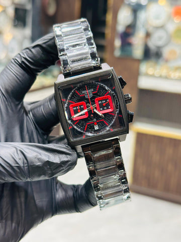 Tag Heuer Monaco A+ Quality Premium Quality 1 Year Warranty Cronograph Warking