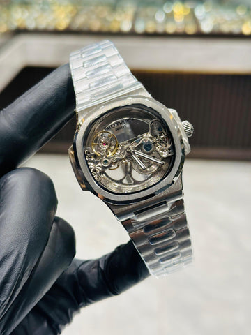 P.P Skeleton Supar Clone Swiss Movement Sapphire Glass 1 Year Warranty