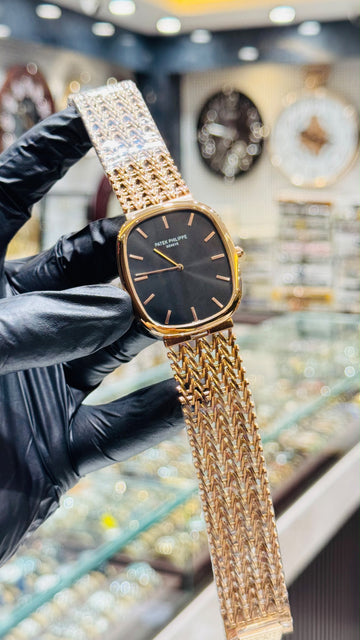 Patek Philippe Ellipse Rose Gold Master Grade Japan Movement Sapphire Glass 1 Year Warranty