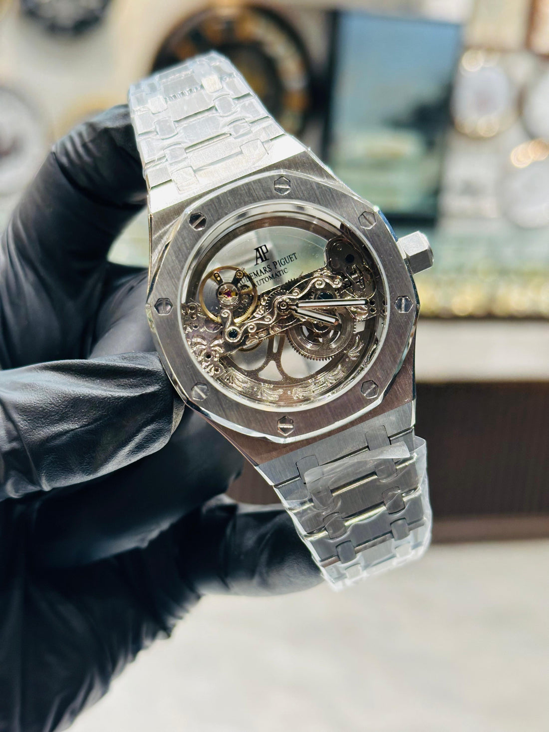 A.P Skeleton Supar Clone Swiss Movement Sapphire Glass 1 Year Warranty