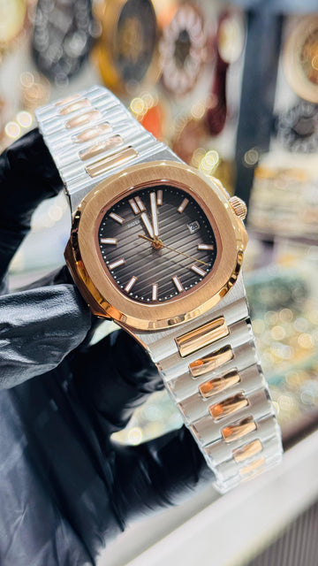 Patek Philippe Nautilus  Tow Tone Master Grade Automatic Sapphire Glass 1 Year Warranty