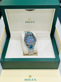 Rolex Datejust White Dial Gold Bezel